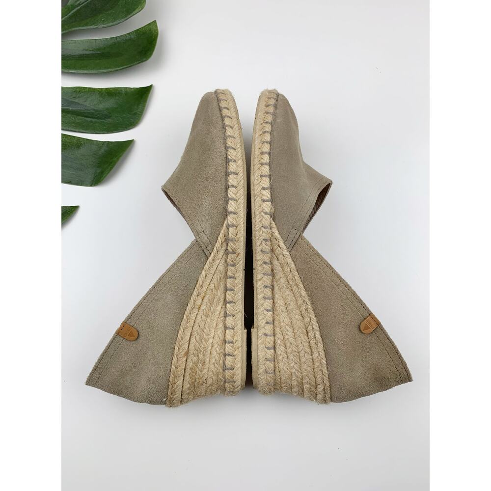 Verbenas Wedge Heel Espadrille Shoes Tan Suede Slip On Casual Women's 41 US 9.5 - Picture 6 of 11